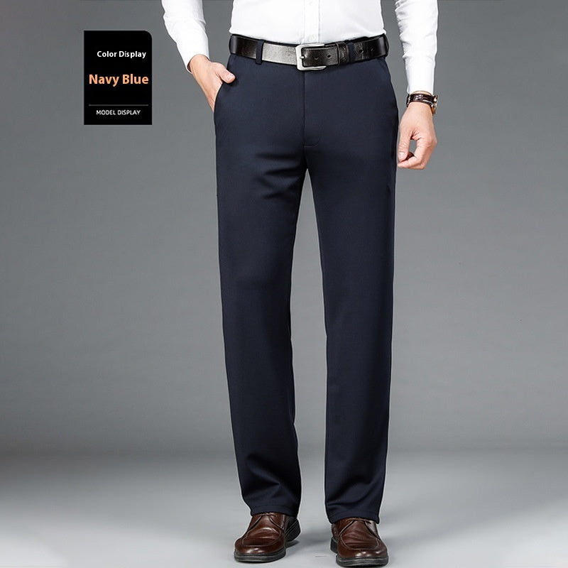 Business Suit Pants Men Ice Silk Casual Pants