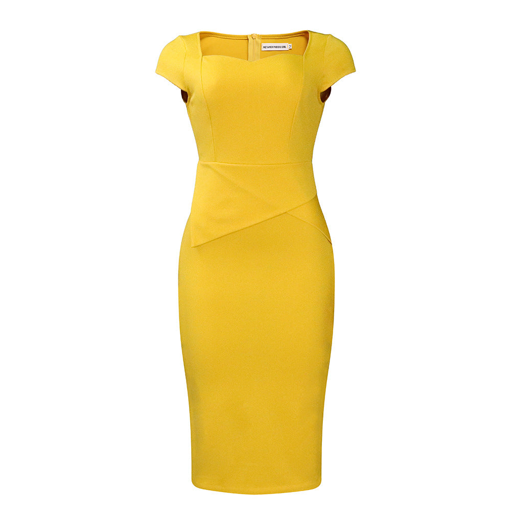 Professional Solid Color Work Dress