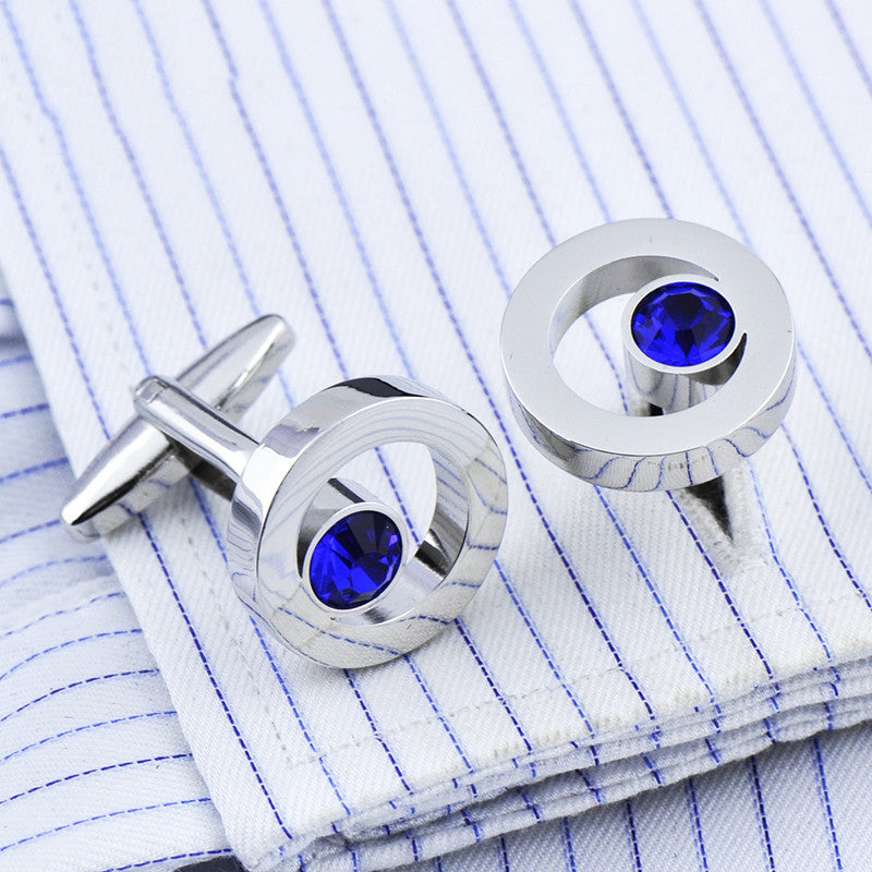 Zircon Crystal Shirt Cufflinks