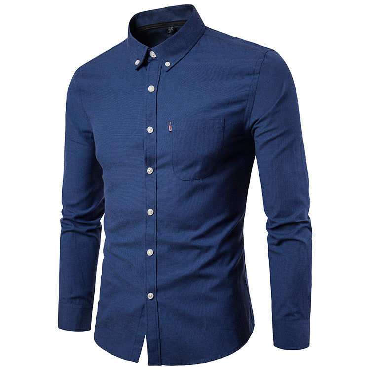 Mens Slim Long Sleeve Dress Shirt