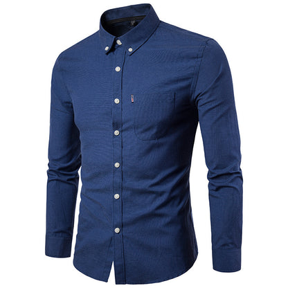 Mens Slim Long Sleeve Dress Shirt