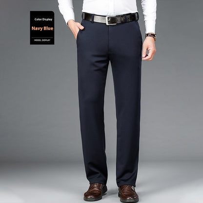 Business Suit Pants Men Ice Silk Casual Pants