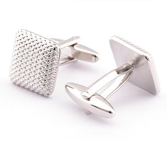 Simple Patterned Metal Cufflinks