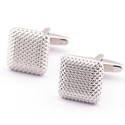 Simple Patterned Metal Cufflinks