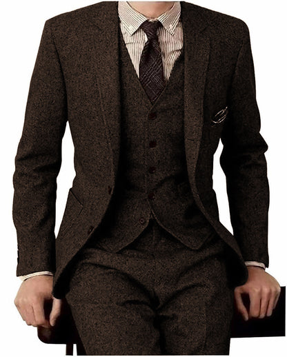 Men's Three-piece Suit Fashion (Woolen)