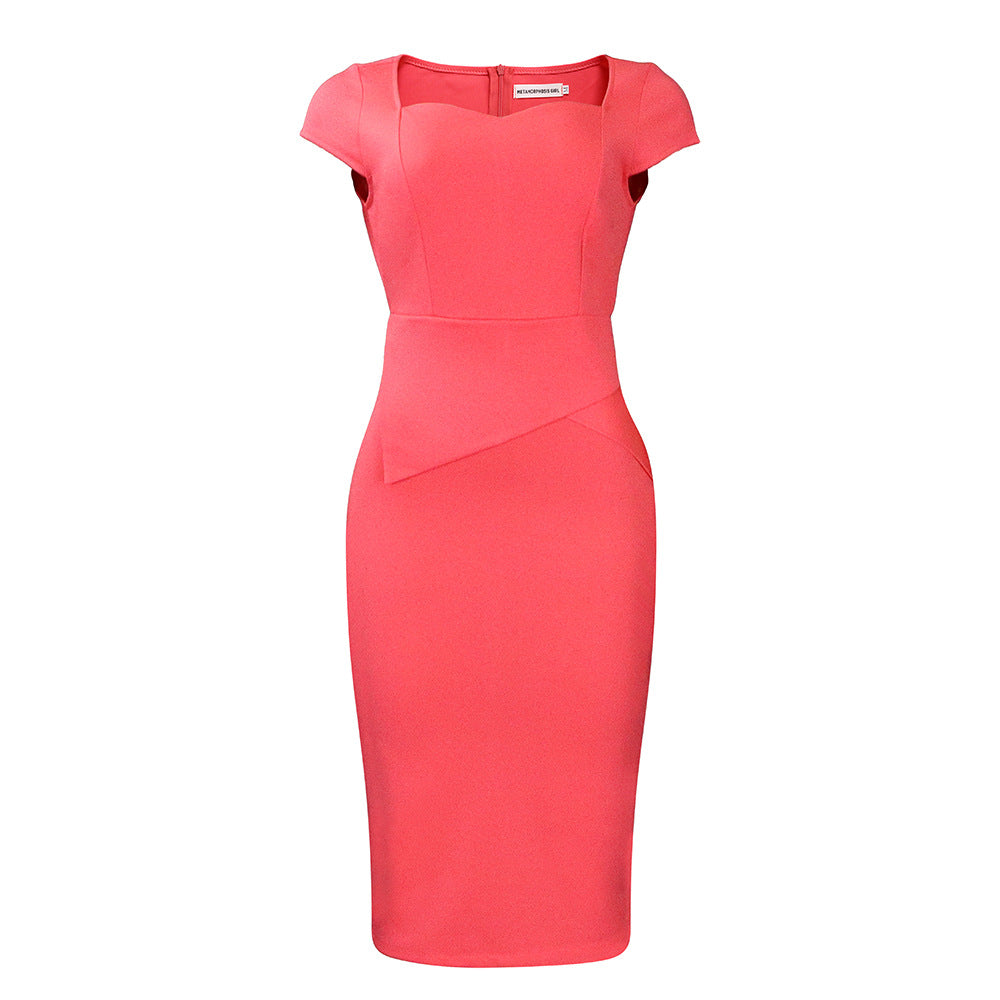 Professional Solid Color Work Dress