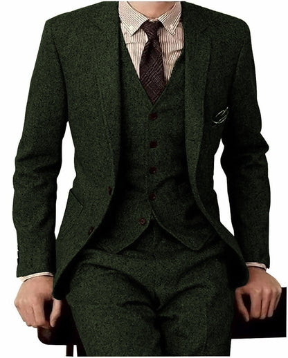Men's Three-piece Suit Fashion (Woolen)