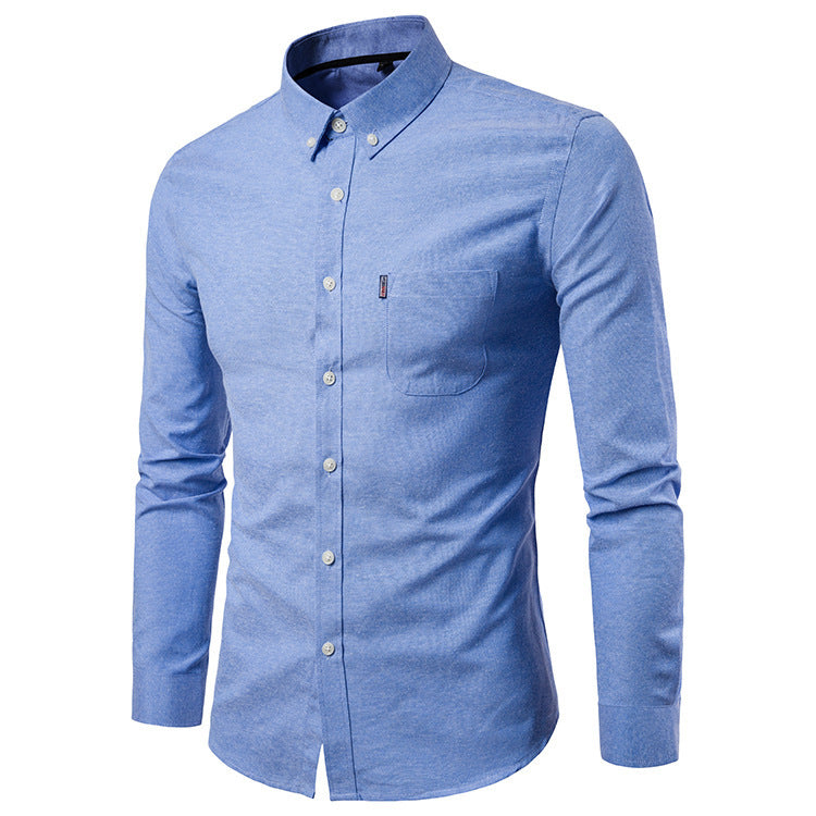 Mens Slim Long Sleeve Dress Shirt