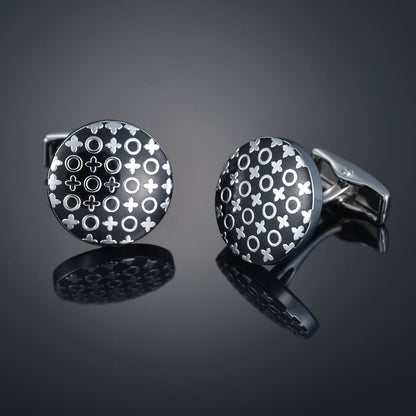 Men's Checkered Diamond French Shirt Cufflinks
