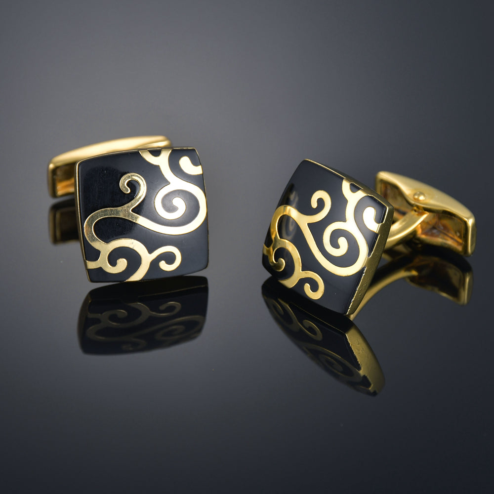 Men's Checkered Diamond French Shirt Cufflinks