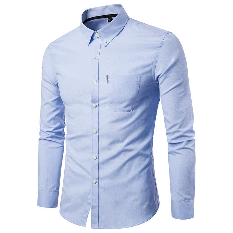 Mens Slim Long Sleeve Dress Shirt