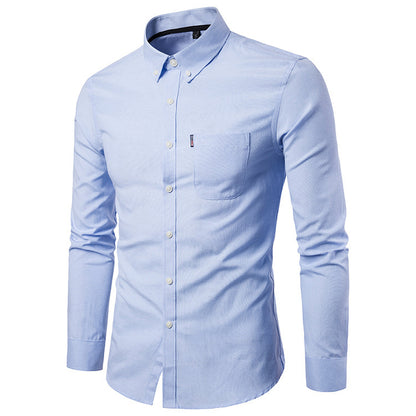 Mens Slim Long Sleeve Dress Shirt