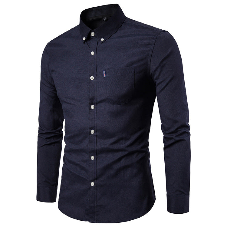Mens Slim Long Sleeve Dress Shirt
