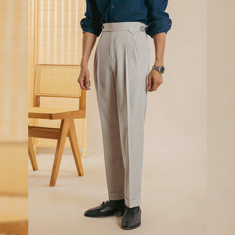 Paris Buckle Pendant Men's Dress Pants