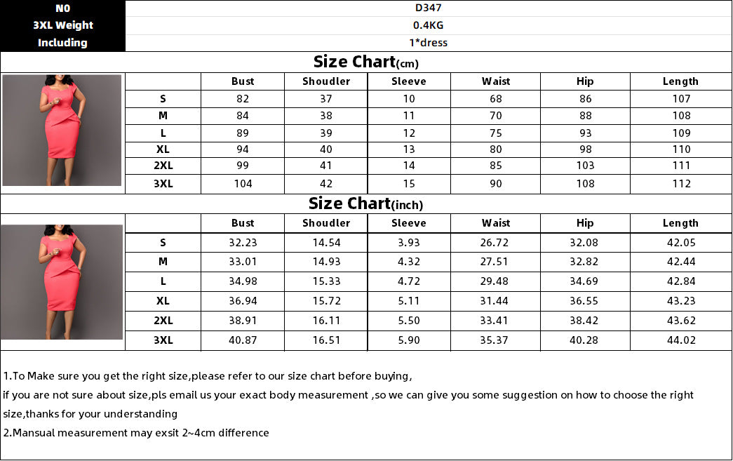 Professional Solid Color Work Dress