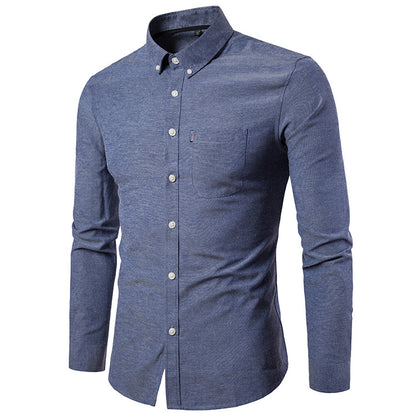 Mens Slim Long Sleeve Dress Shirt