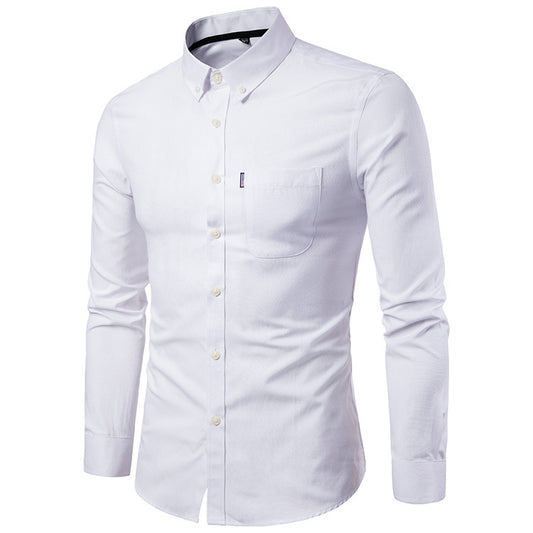 Mens Slim Long Sleeve Dress Shirt