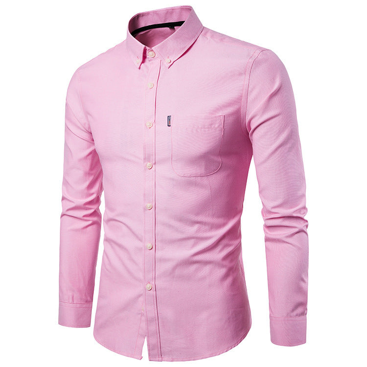 Mens Slim Long Sleeve Dress Shirt