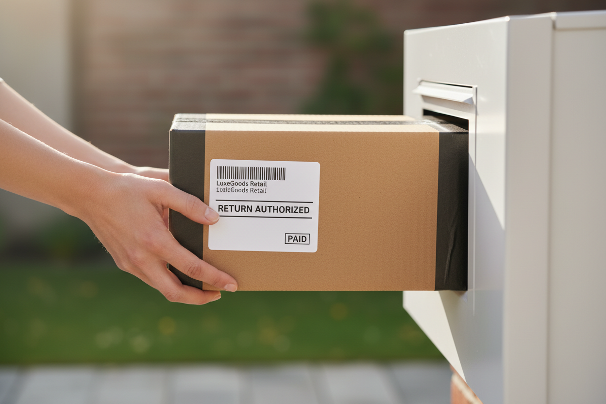 image of a package being returned 